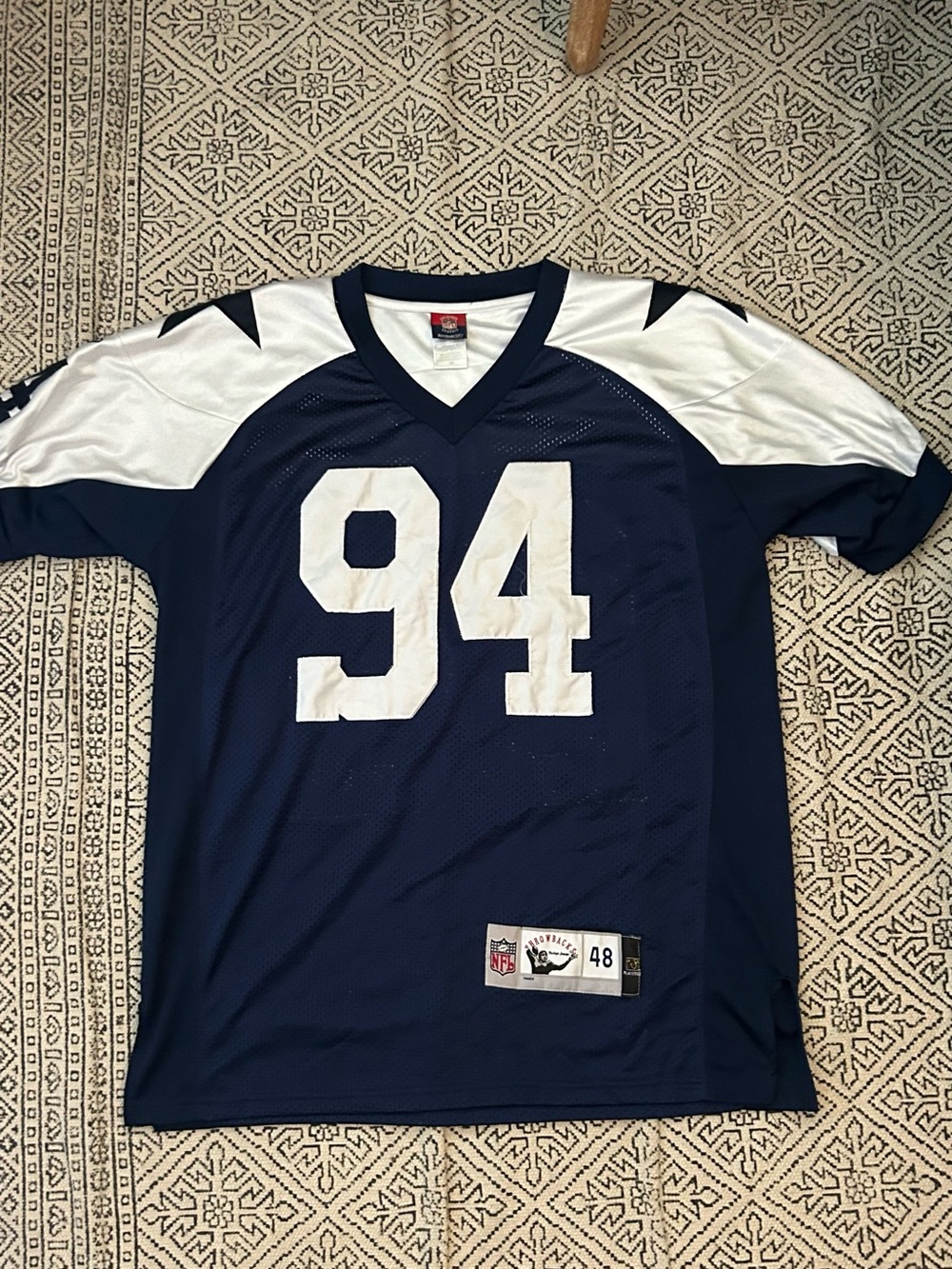 NFL Men's Navy and White #94 Jersey